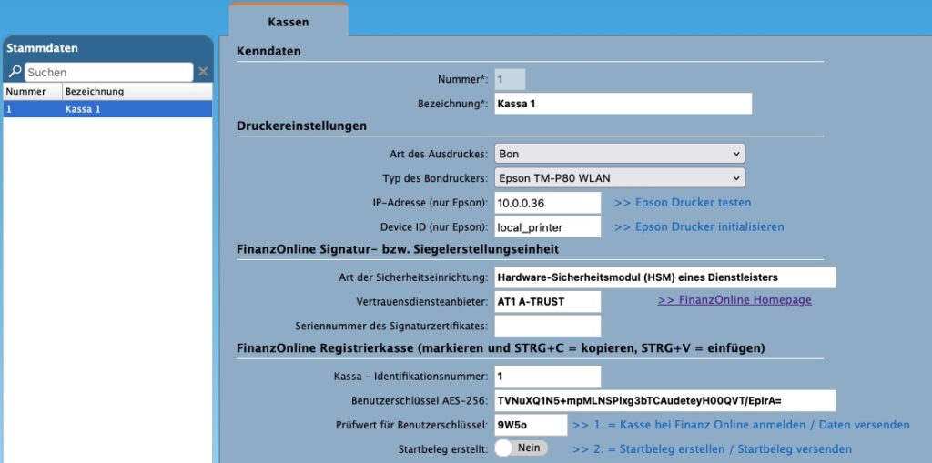 MoneyMaker Invoice Druckereinstellungen